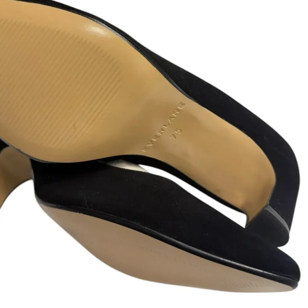 Everlane The Banana Pumps in Black Suede size 7.5 NWB